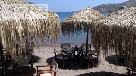 Meltemi beach bar in Skala Patmos