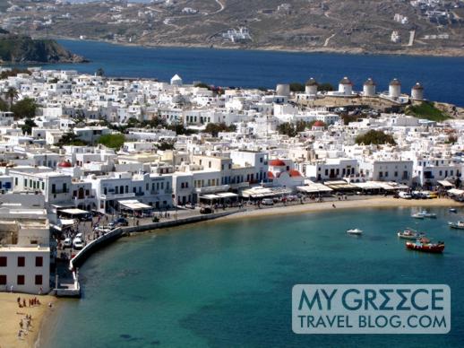 Mykonos Town and harbour