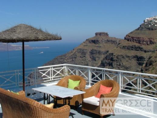 a terrace at Grotto Villas/Cliffside Suites