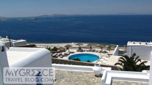 The view from Hotel Tagoo Mykonos