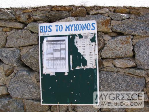Ag Ioannis Mykonos bus stop