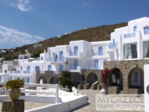 Manoulas Beach Hotel at Ag Ioannis beach on Mykonos