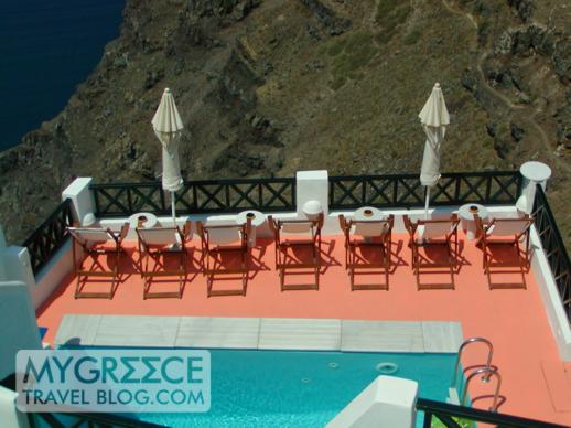 Santorini swimming pool terrace