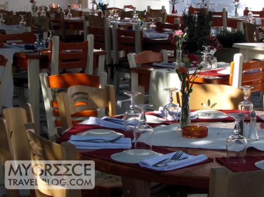 a restaurant at Goumenio Square in Mykonos Town
