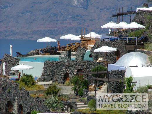 Honeymoon Petra Villas swimming pool on Santorini 