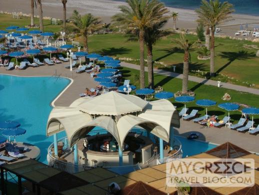 Rodos Palladium hotel swimming pool bar 