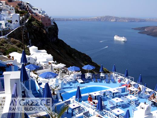 Kafieris Blue Apartments swimming pool in Santorini