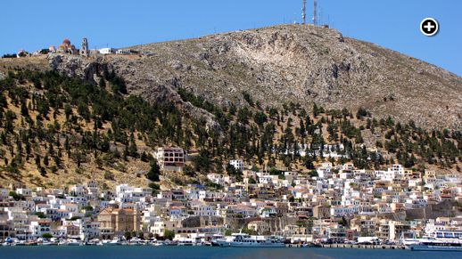 Arriving by ferry at Pothia, the port town of Kalymnos island