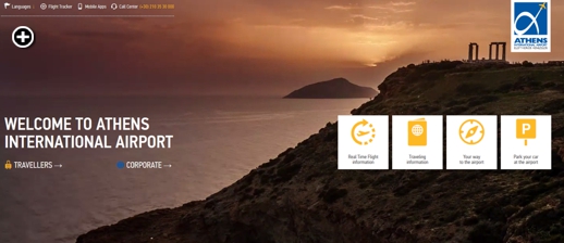 One of the Athens airport website's time-lapse videos shows a dramatic sunset scene at Cape Sounion 