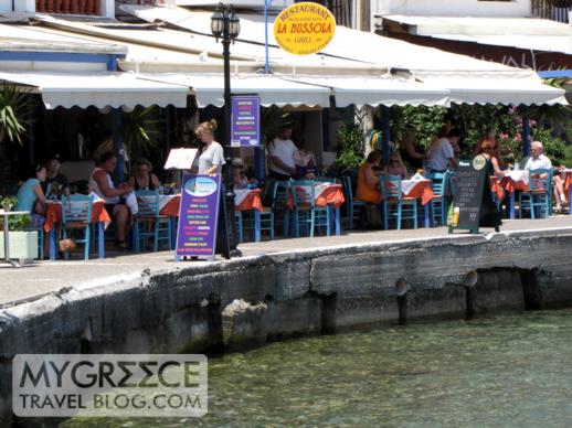 Harbourside tavernas in Kokkari on Samos