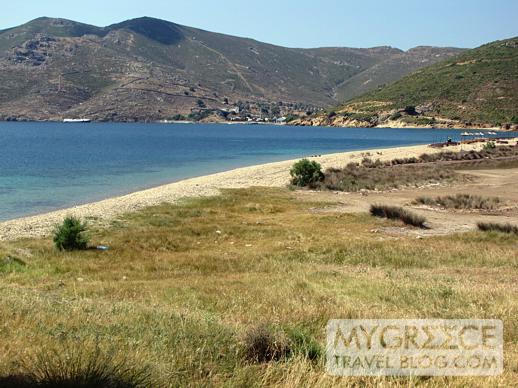 Petra beach and bay on Patmos