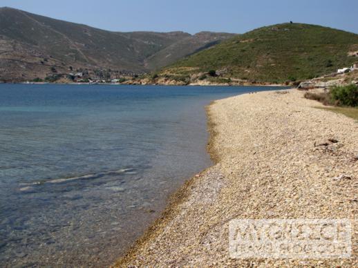 Petra beach and bay on Patmos