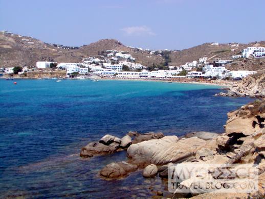 Platis Gialos beach and bay 