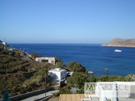 Myconian Imperial Resort & Villas hotel room view of Elia Bay