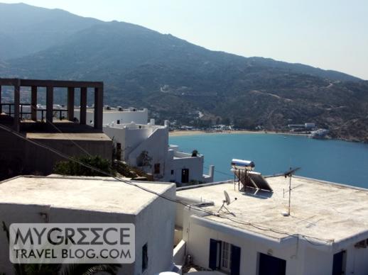 Hotel Hermes Ios view of Mylopotas beach