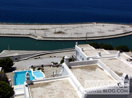 Mykonos Town waterfront marina 