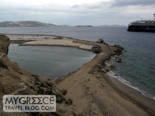 Mykonos Town waterfront marina 