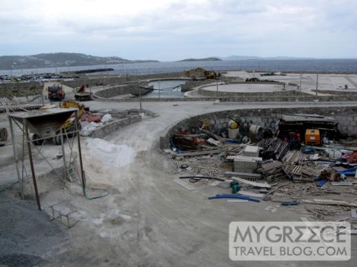 Mykonos Town waterfront marina 