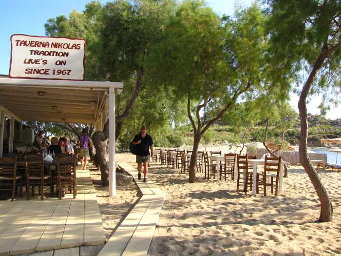 Nikolas Taverna at Agia Anna beach on Mykonos 