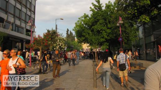 Ermou Street near Syntagma Square in Athens
