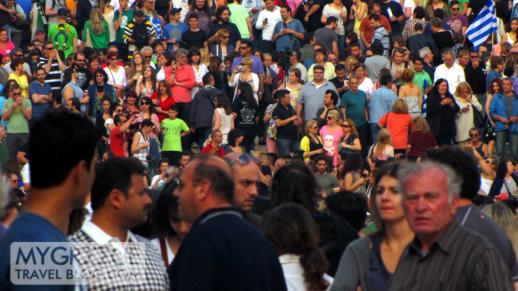 Athens Syntagma Square protesters