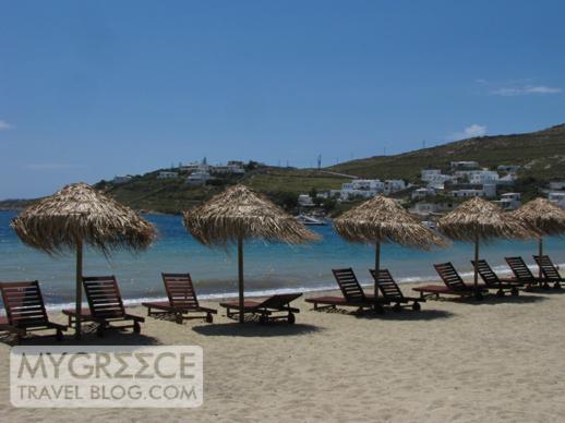 Ornos beach on Mykonos 