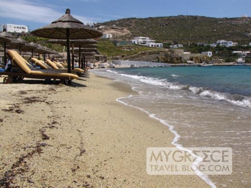 Ornos beach on Mykonos 