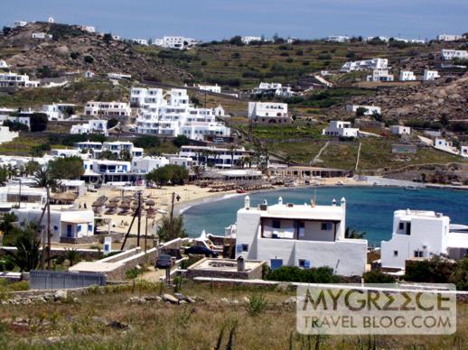 Ornos beach on Mykonos 