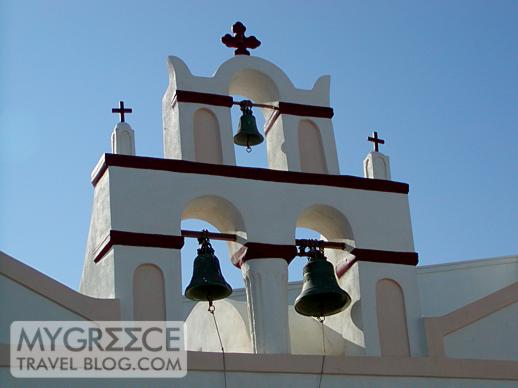 Santorini church belltower