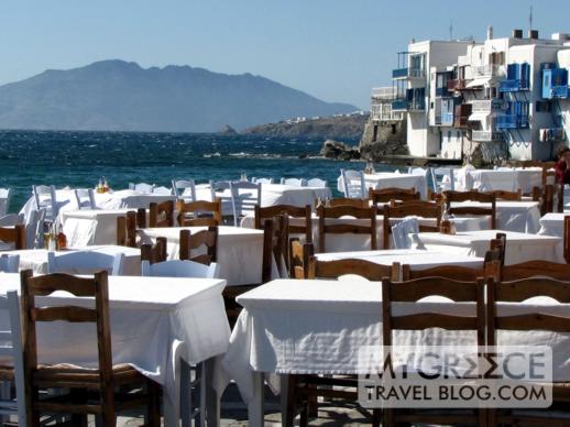 taverna at Little Venice on Mykonos