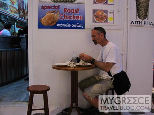 Jimmi's souvlaki place in Mykonos Town