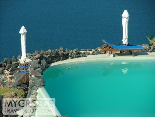 Honeymoon Petra Villas swimming pool on Santorini 