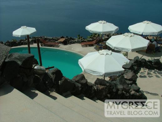 Honeymoon Petra Villas swimming pool on Santorini