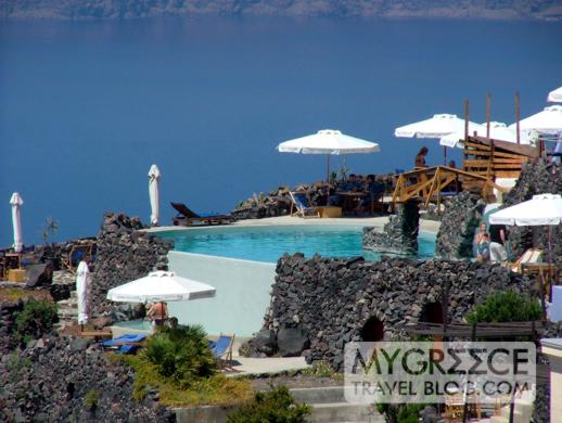 Honeymoon Petra Villas swimming pool on Santorini 