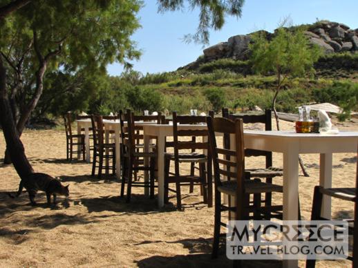 Nicolas taverna at Agia Anna beach on Mykonos