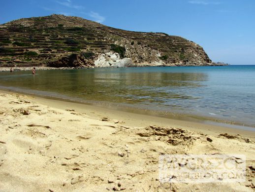 Kolitsani beach and bay on Ios