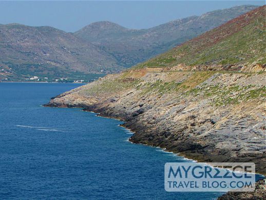Amorgos coastline along Egali Bay