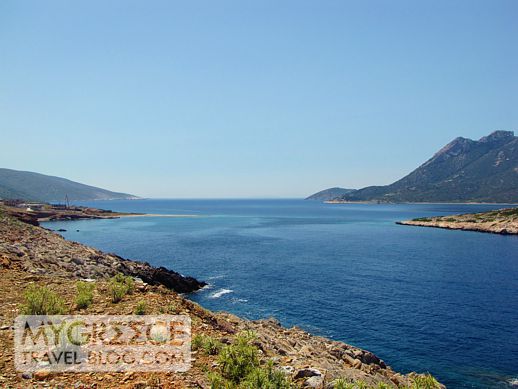Kalotyri Bay looking toward Agios Pavlos beach