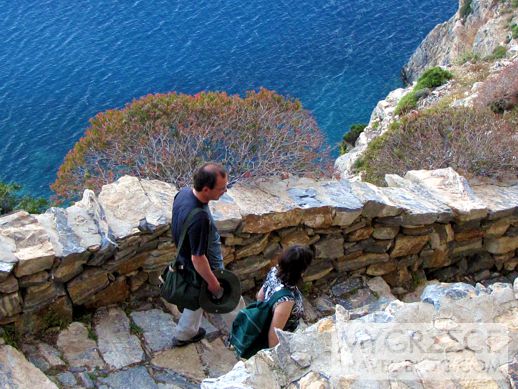 the path to the Chozoviotissa monastery