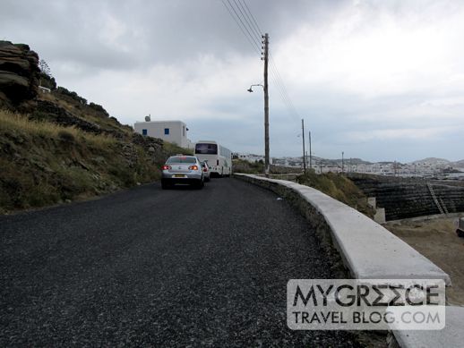 Mykonos port road 