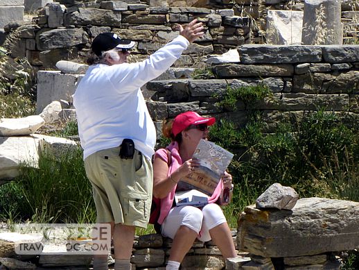 Tourists on Delos island 