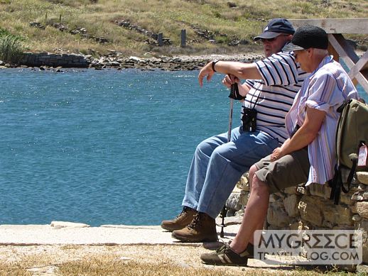 tourists on Delos Island