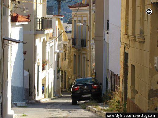a street in Vathi on Samos