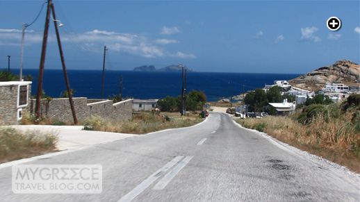 road to Kalafatis beach on Mykonos