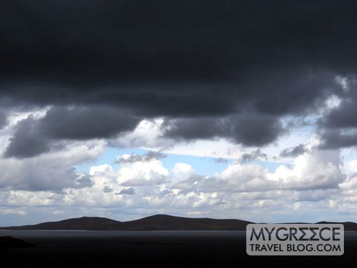 stormclouds above Mykonos