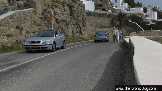 Mykonos coastal road