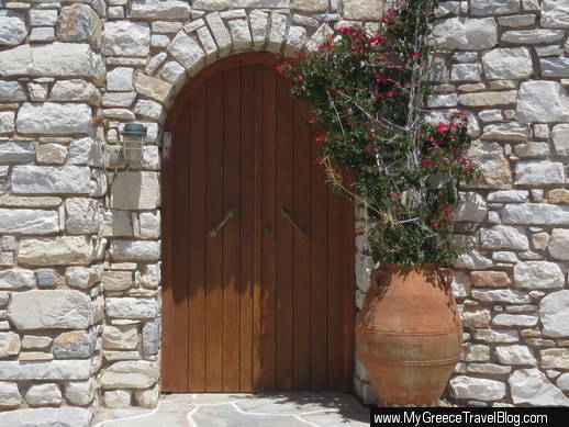 a Naoussa doorway