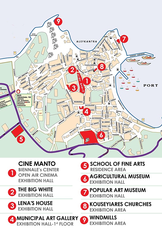 Mykonos Biennale Venue Map 