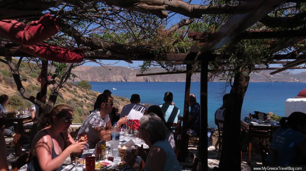 Kikis taverna at Agios Sostis beach on Mykonos