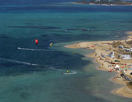 Kitesurfing at Paros island Greece